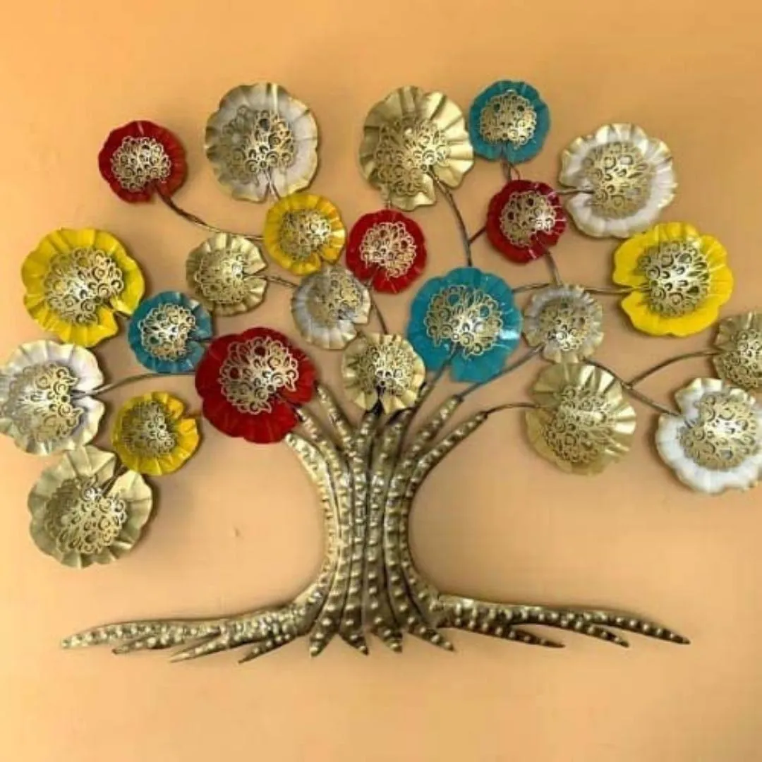 Big-Colorful-Flowers-Tree-Metal-Wall-Hanging