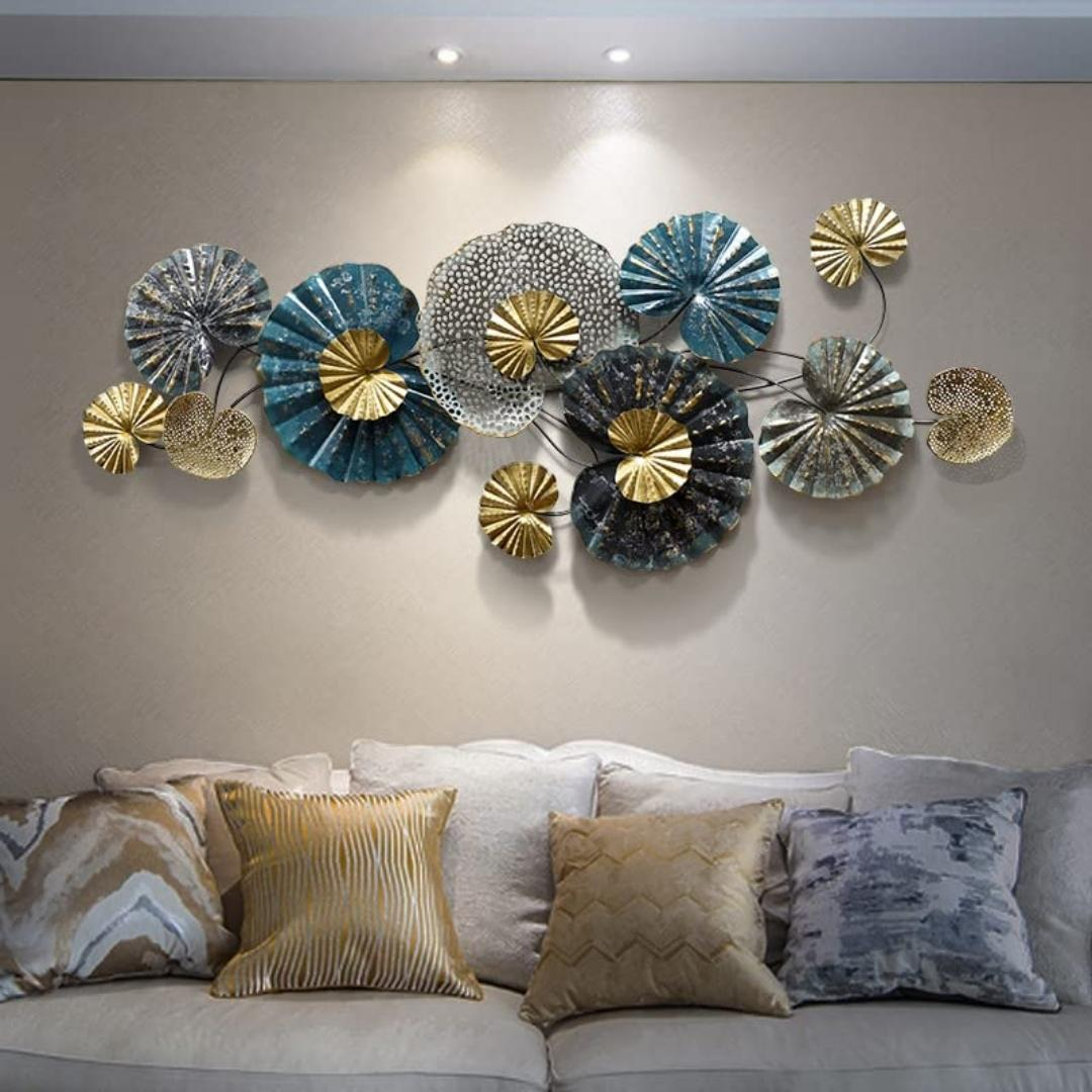 Big Floral Shells Metal Wall Art - Home Decor Collection