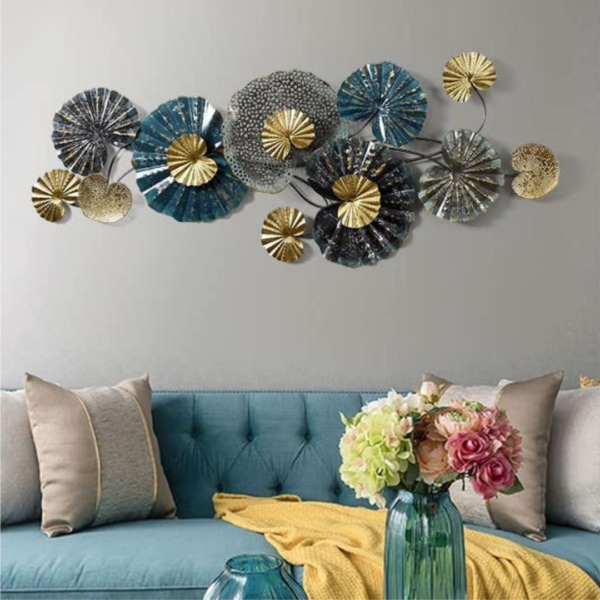 Big-Floral-Shells-Metal-Wall-Art-Stylish-Home-Decor-Accent