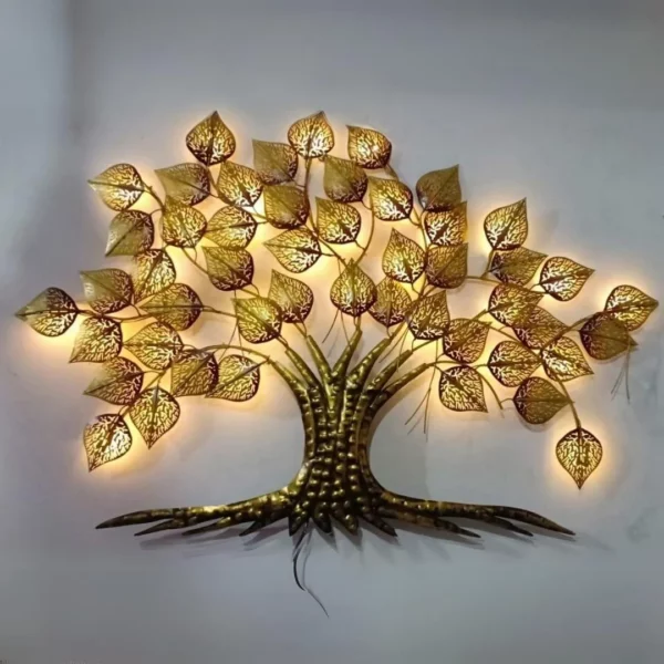 Big-LED-Metal-Wall-Hanging-Modern-Golden-Tree-Design