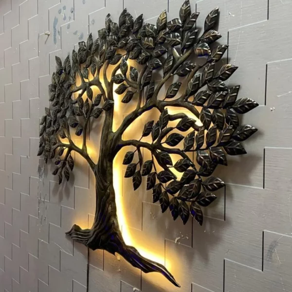 Big-Vintage-Dry-Leaf-Sculpture-Metal-Wall-Art-with-led-lights