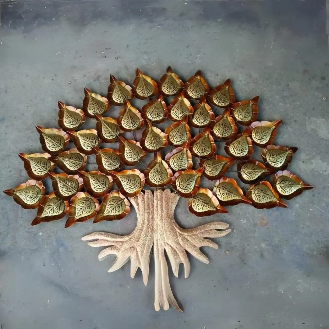 Broad-Big-Tree-Double-Layer-Leaves-Wall-Art-with-LED-Lights