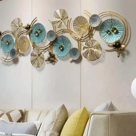 Elegant-Metal-Wall-Art-Round-Shell-Textured-Big-and-Beautiful