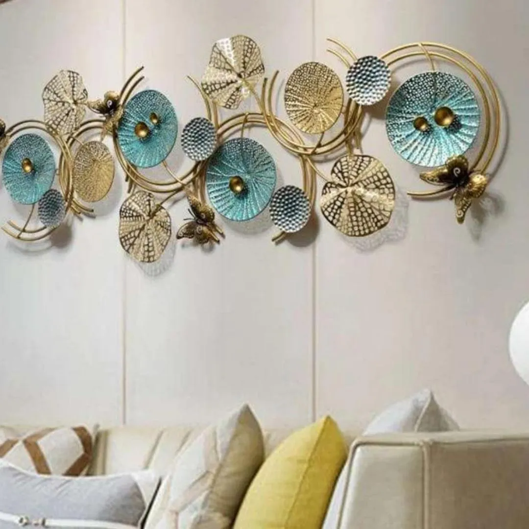 Elegant-Metal-Wall-Art-Round-Shell-Textured-Big-and-Beautiful