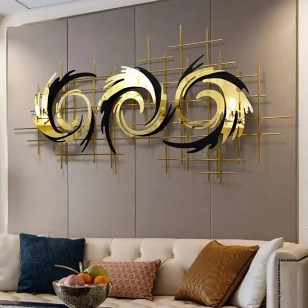 Elegant-Metal-Wall-Art-et-of-3-Golden-Dragons-60×30-Inches