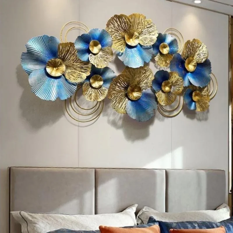Floral-Metal-Wall-Sculpture-with-LED-Lights-Big-Size-48x24-Inches
