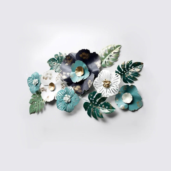 Giant-Blue-White-Floral-Wall-Art-Decoration-48×24-Inches
