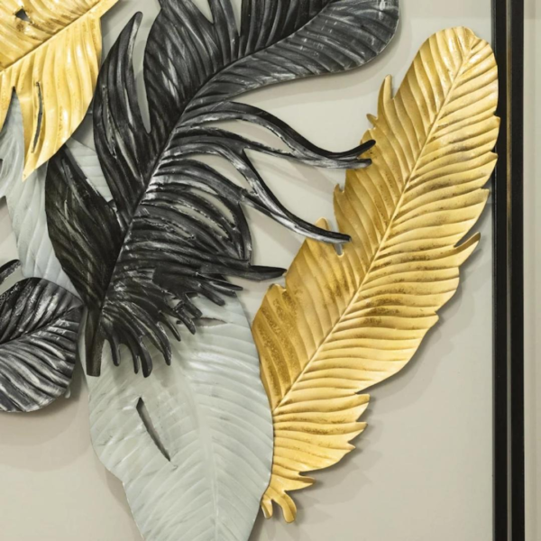 Giant-Double-Frame-Metal-Wall-Art-Elegant-Home-Decor