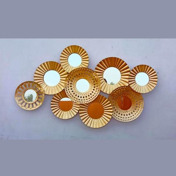 Giant Wrought Iron Wall Art Mirror - Desert Inspired Design