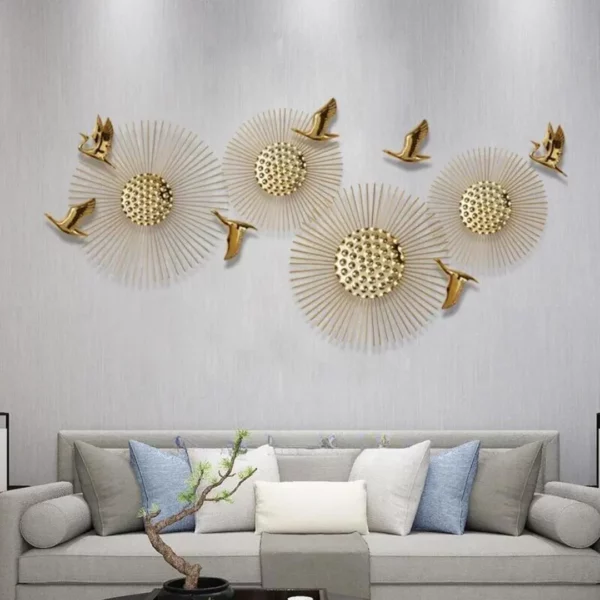 Golden-Abstract-Hanging-Crafts-for-Living-Room
