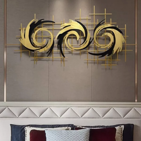 Golden-Dragons-Metal-Wall-Art-Huge-Modern-Decor