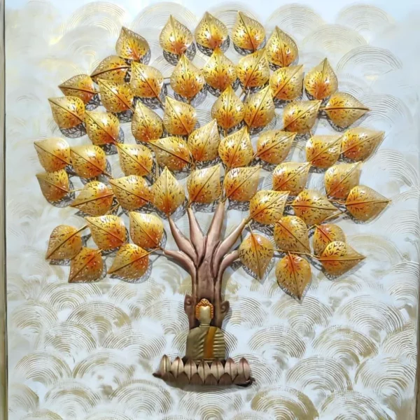 Golden-Leaves-Backlit-Wall-Art-Handmade