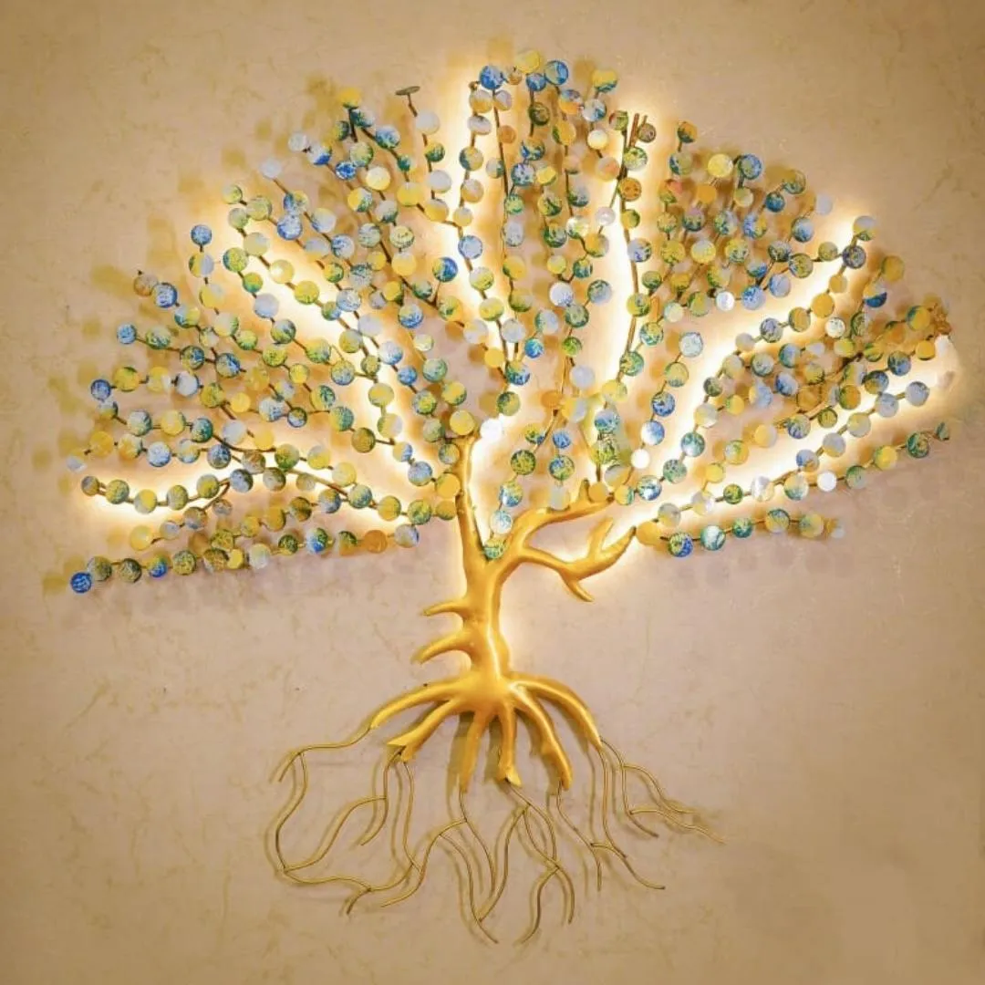 Hand-Painted-Big-Coin-Tree-Sculpture-with-LED-Lights