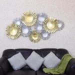 Handcrafted-Circular-Wall-Hanging-with-Golden-Leafy-Design