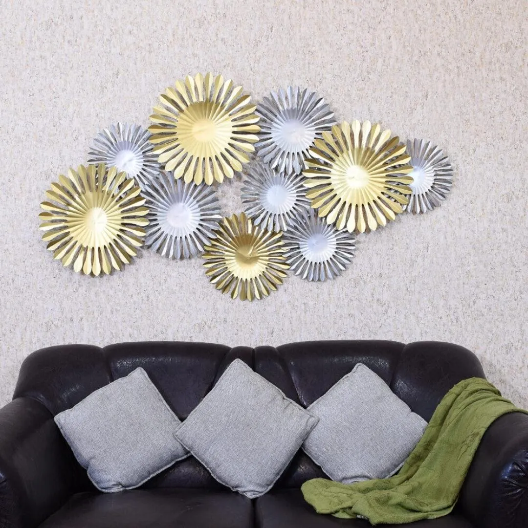 Handcrafted-Circular-Wall-Hanging-with-Golden-Leafy-Design