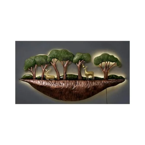 Handmade-metal-wall-art-with-LED-light
