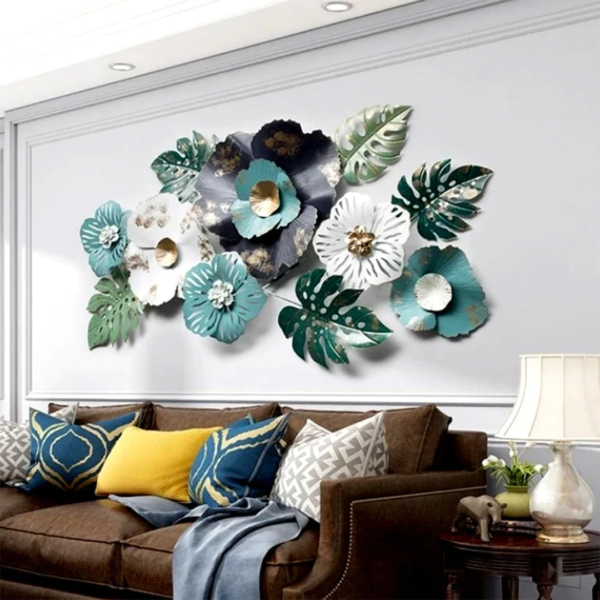 Huge-Floral-Leaves-Metal-Art-Decor-for-Bedroom-Wall-Hanging.
