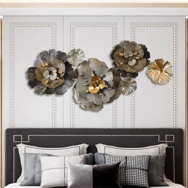 Huge-Golden-Grey-3D-Metal-Wall-Art-Living-Room-Decor.