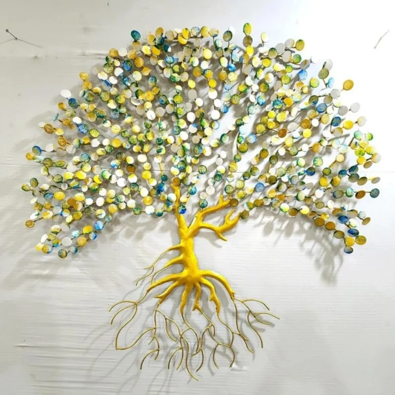 Huge-Metal-Coin-Tree-Wall-Decor-for-Bedroom