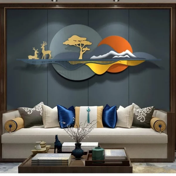Huge-Metal-Wall-Decor-with-Simple-Design