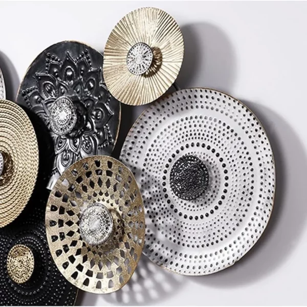 Huge-Trible-Circles-Metal-3D-Stereo-Wall-Decor-Antique-Style