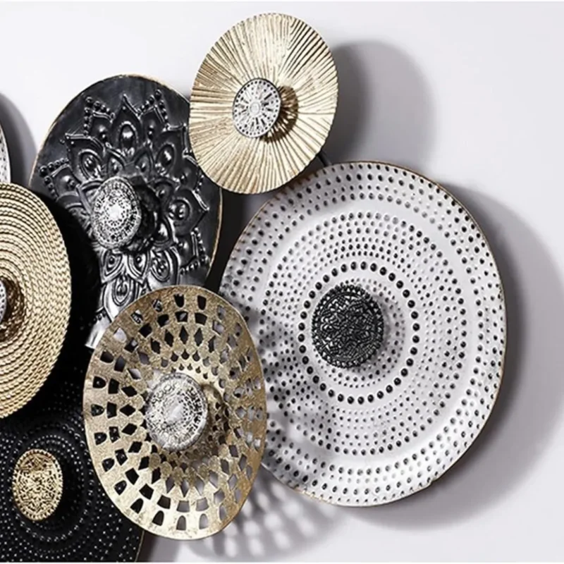Huge-Trible-Circles-Metal-3D-Stereo-Wall-Decor-Antique-Style