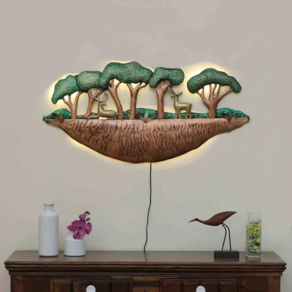 Huge-deer-tree-wall-decor-with-LED-light-for-home-decor