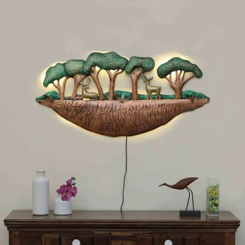 Huge-deer-tree-wall-decor-with-LED-light-for-home-decor