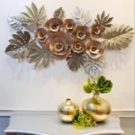 Large-Copper-Flowers-Wall-Art-Handmade-Rustic-Decor-56×30-Inches