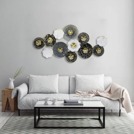 Large-Floral-Circles-Metal-Wall-Art-for-Living-Room-Decor
