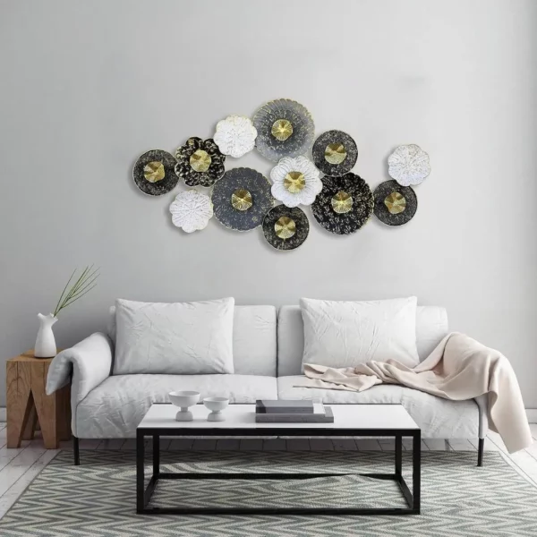 Large-Floral-Circles-Metal-Wall-Art-for-Living-Room-Decor
