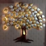 Large-Golden-Silver-Leafy-Metallic-Tree-Wall-Sculpture