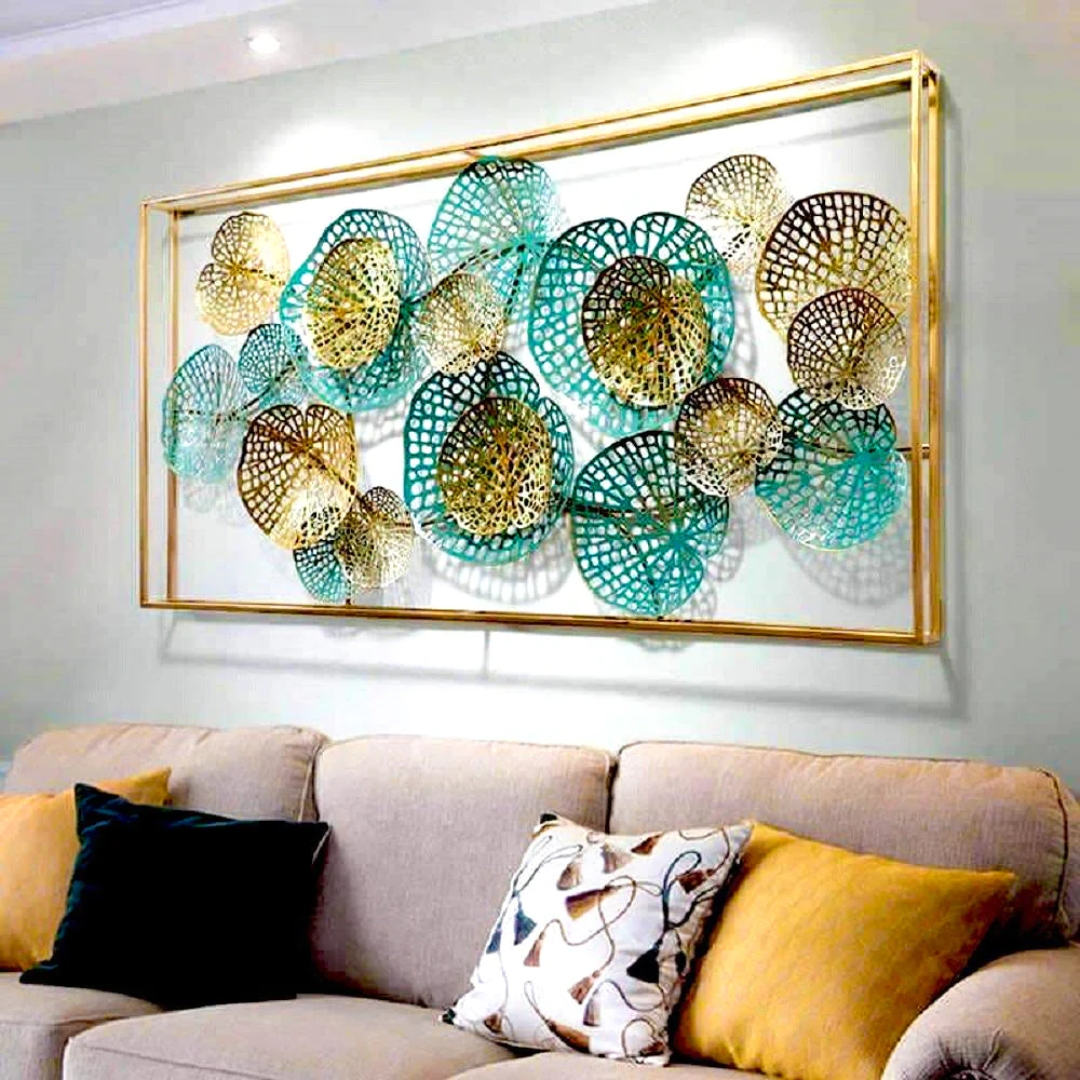 Large Horizontal 3D Double Frame Wall Art for Living Room