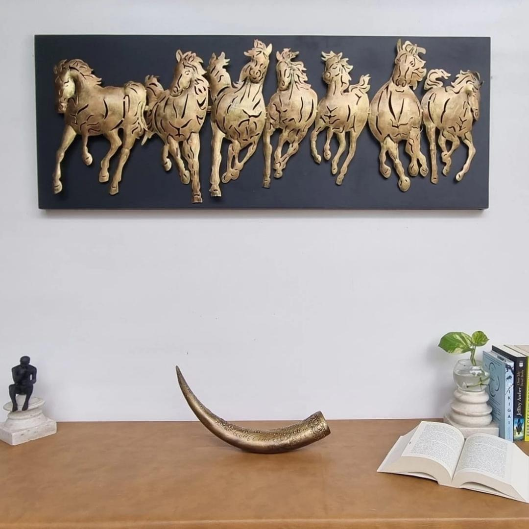 Large Horse Wall Art with LED Lights - Home Decor Accent