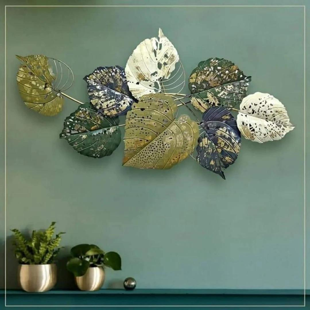 Large-Multicolor-Leafy-Wall-Art-for-Living-Room