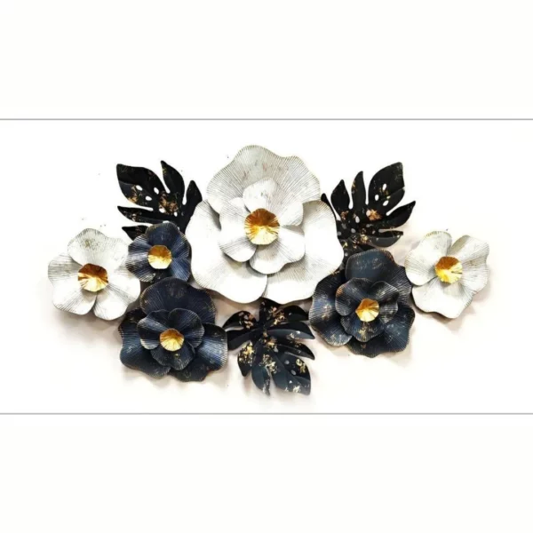 Nordic-Style-White-Grey-Flowers-Combo-Wall-Art-48×24-Inches