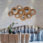 Stylish Metal Wall Art for Living Room - Size 48x24 Inches